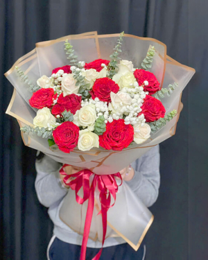 Bó hồng chúc mừng giá rẻ-HT03