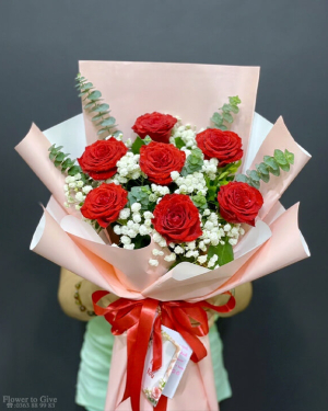 Bó hồng đỏ giá rẻ chúc mừng-HT94