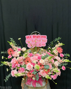 Giỏ hồng chúc mừng hiện đại-HT76