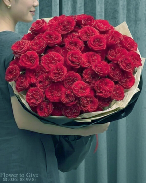 Bó Hồng Ohara Đỏ Love Chúc Mừng-HT151