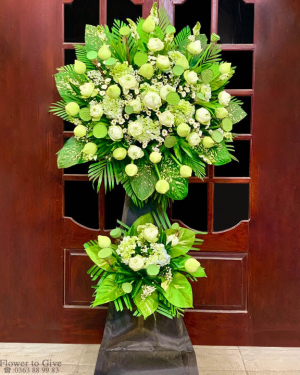 Lẵng hoa sen trắng-HT159