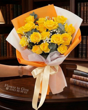 Bó hồng vàng nhỏ xinh-HT274