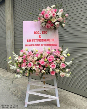 Kệ hoa tranh chúc mừng-HT223