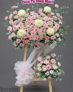 Lẵng hoa công chúa-chúc mừng-HT248