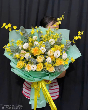 Bó hoa chúc mừng xinh-HT327