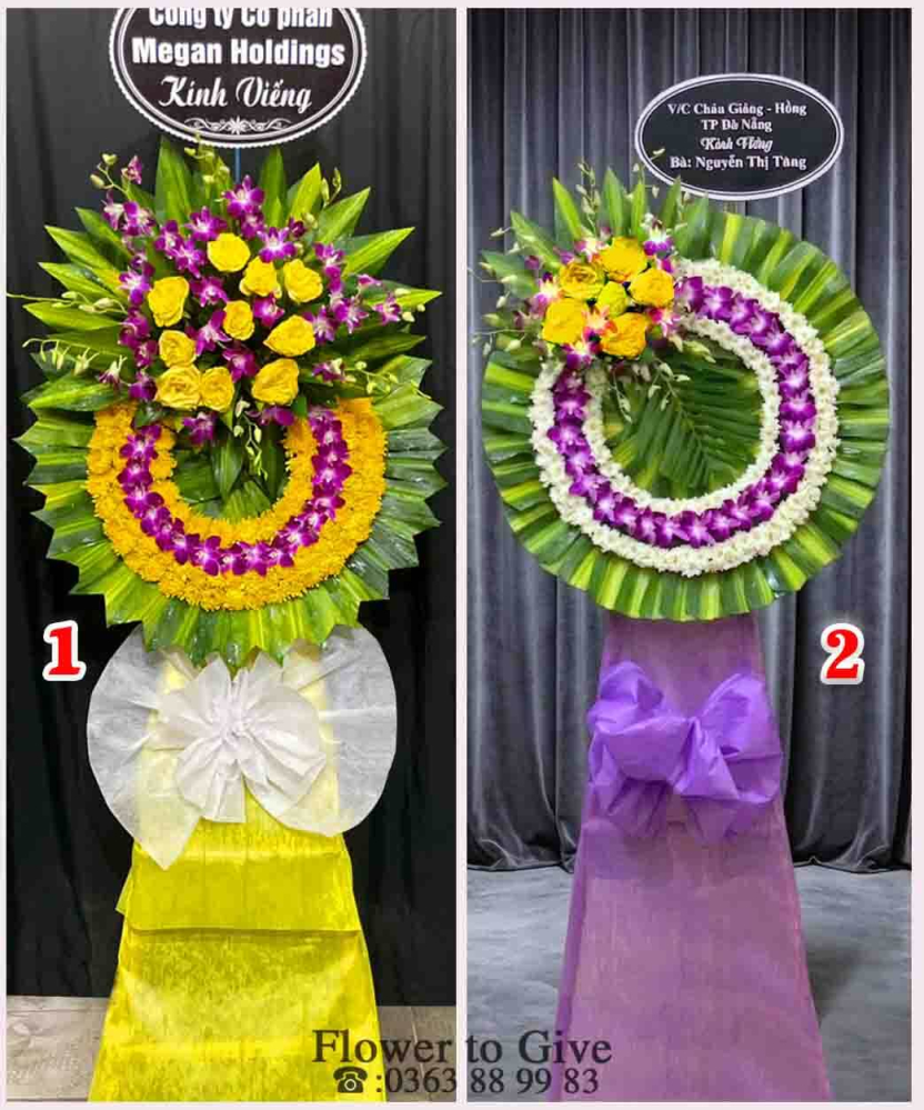 Lẵng hoa tang lễ -kính viếng giá rẻ-HT315
