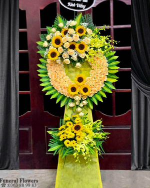 Lẵng hoa tang lễ-kính viếng-HT309
