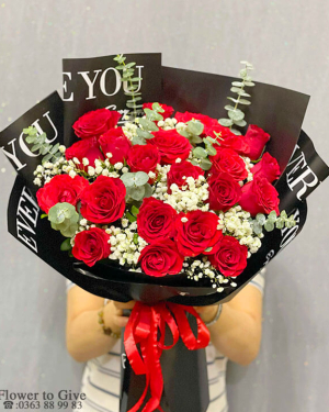 Bó hồng đỏ chúc mừng-HT331