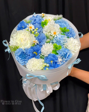 Bó hoa lụa xinh xinh-chúc mừng-HT366