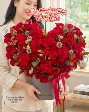 Giỏ trái tim trung thủy-HT404